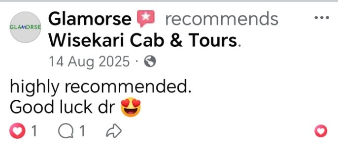 Wisekari Cab & Tours customer review 21