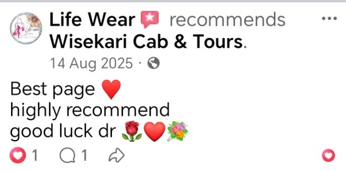 Wisekari Cab & Tours customer review 22