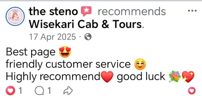 Wisekari Cab & Tours customer review 28
