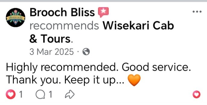 Wisekari Cab & Tours customer review 39