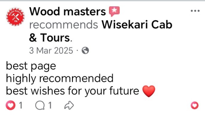 Wisekari Cab & Tours customer review 40